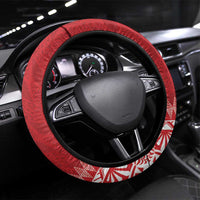 Tonga Mate Maa Steering Wheel Cover Go Champions Tongan Ngatu - Red