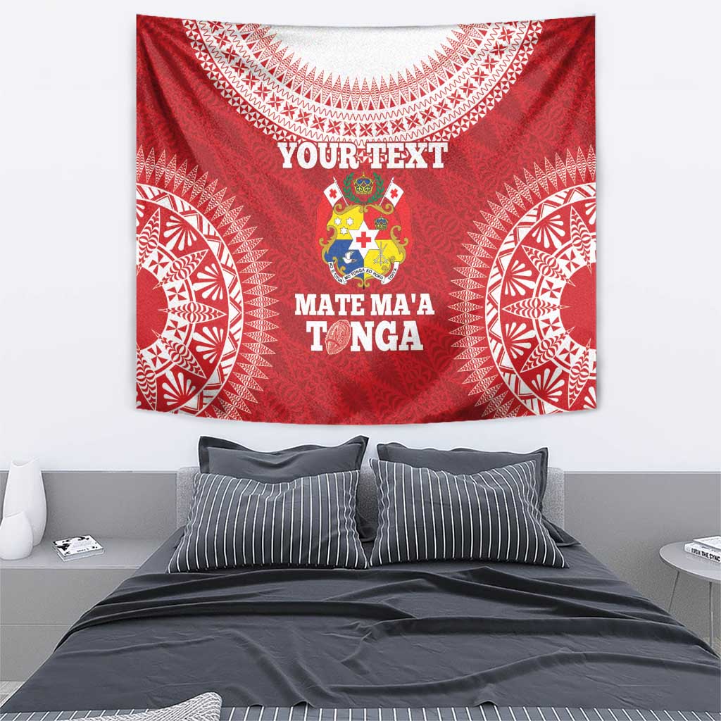 Custom Tonga Mate Maa Tapestry Go Champions Tongan Ngatu - Red LT14 - Polynesian Pride