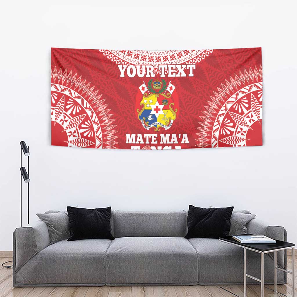 Custom Tonga Mate Maa Tapestry Go Champions Tongan Ngatu - Red LT14 - Polynesian Pride
