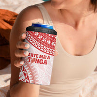 Personalised Tonga Mate Maa 4 in 1 Can Cooler Tumbler Go Champions Tongan Ngatu - White