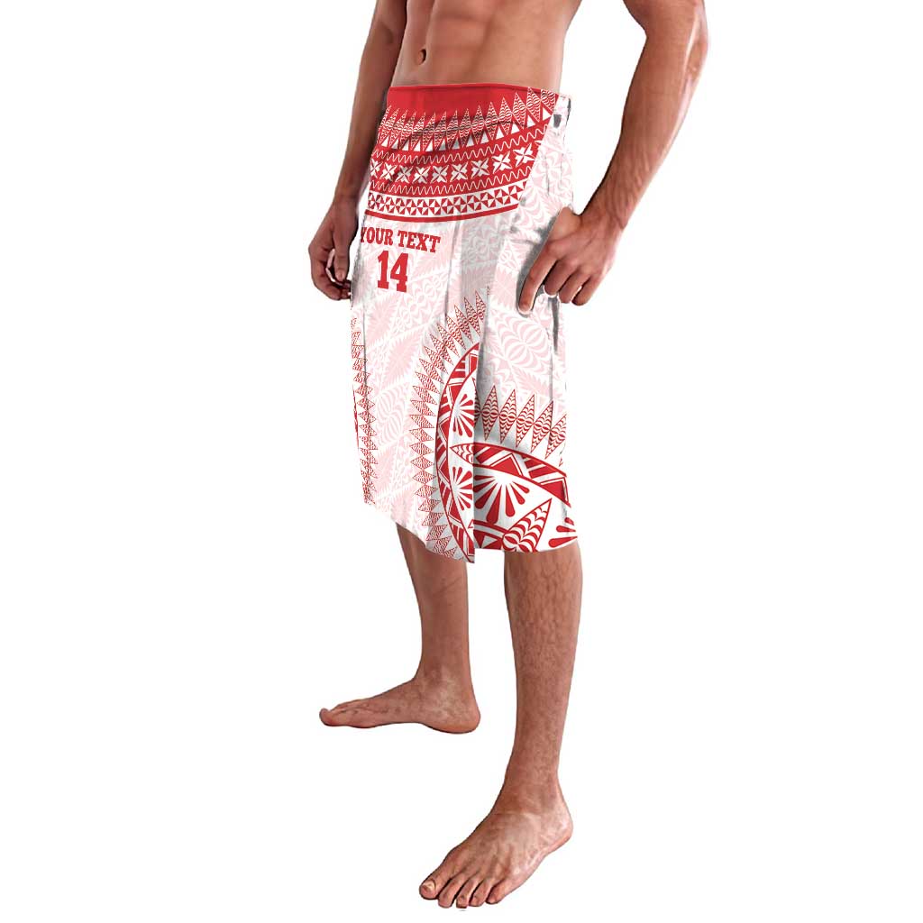 Custom Tonga Mate Maa Lavalava Go Champions Tongan Ngatu - White
