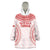 Custom Tonga Mate Maa Wearable Blanket Hoodie Go Champions Tongan Ngatu - White