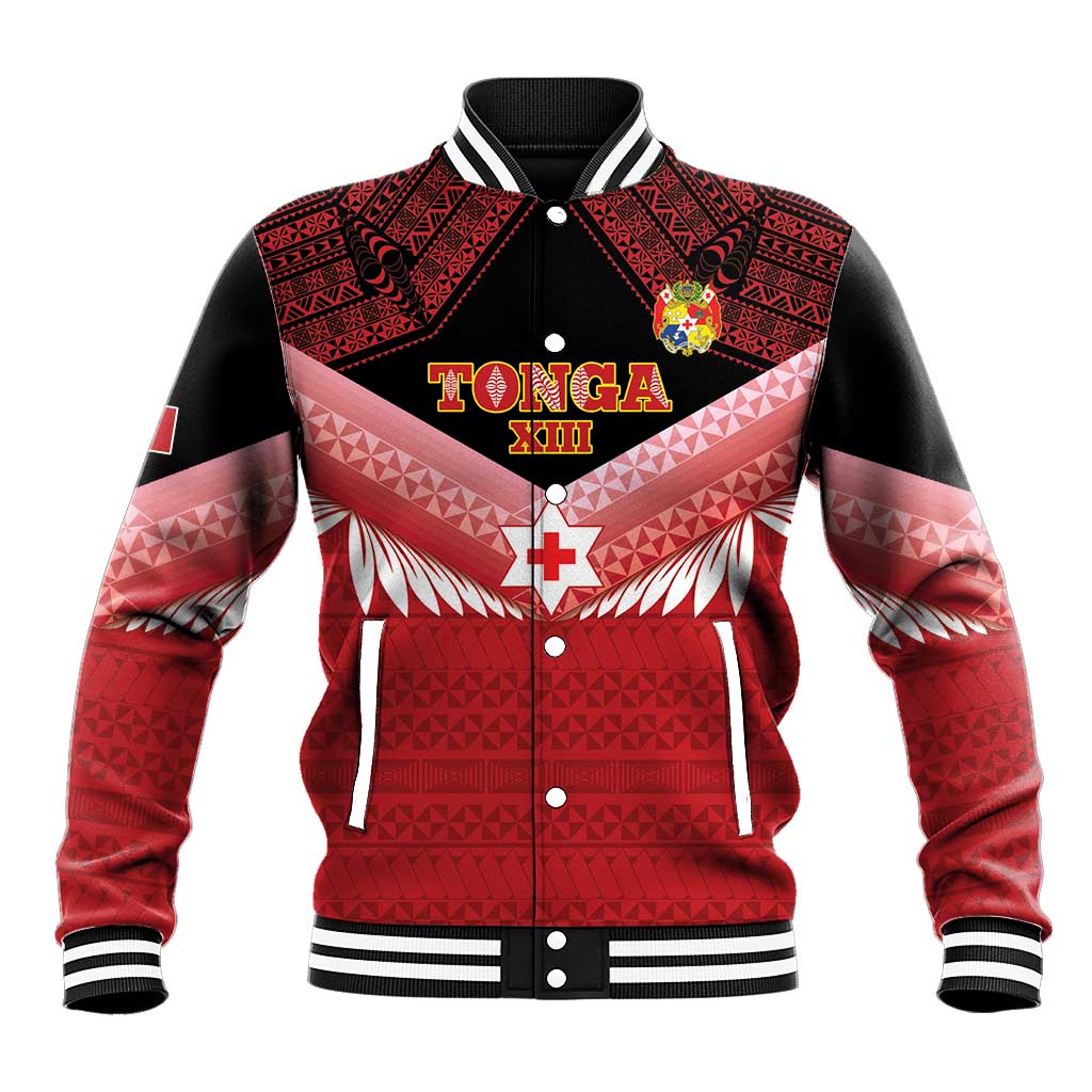 Custom Mate Maa Tonga XIII Baseball Jacket Tongan Kupesi Ngatu - Rugby Style