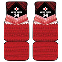 Custom Mate Maa Tonga XIII Car Mats Tongan Kupesi Ngatu - Rugby Style