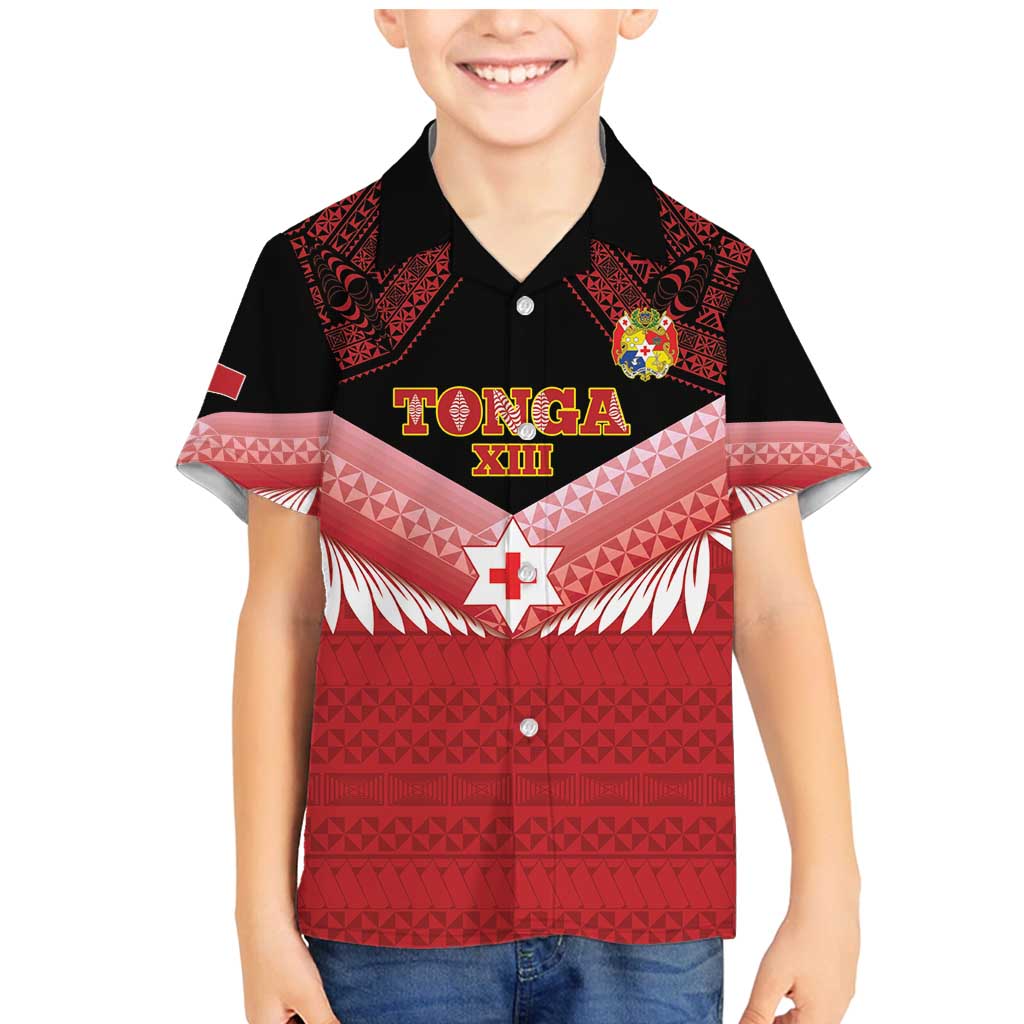 Custom Mate Maa Tonga XIII Family Matching Mermaid Dress and Hawaiian Shirt Tongan Kupesi Ngatu - Rugby Style