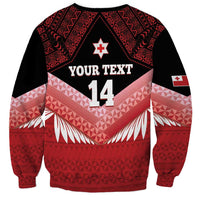 Custom Mate Maa Tonga XIII Sweatshirt Tongan Kupesi Ngatu - Rugby Style