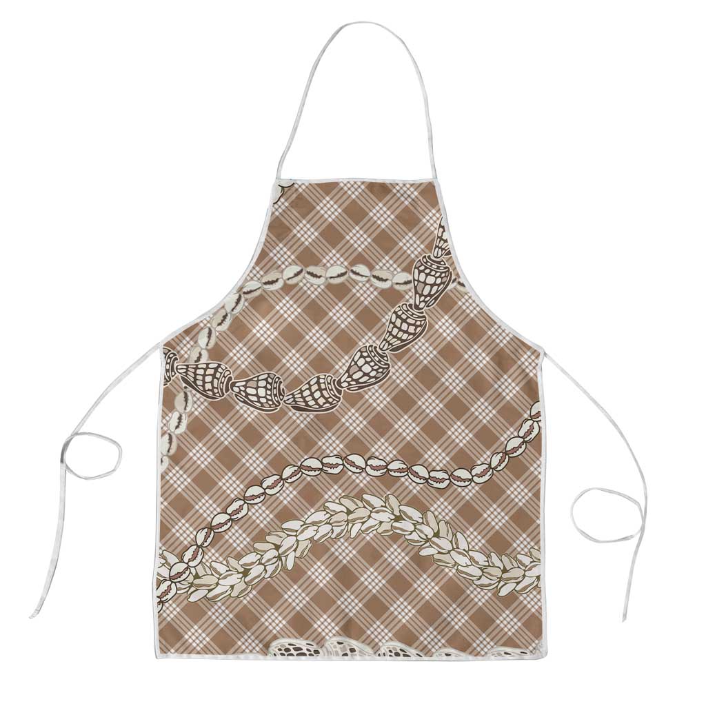 Brown Aloha Hawaii Shell Lei Apron Palaka Hebrew Cone Honey Cowrie Elegant Curves - Polynesian Pride