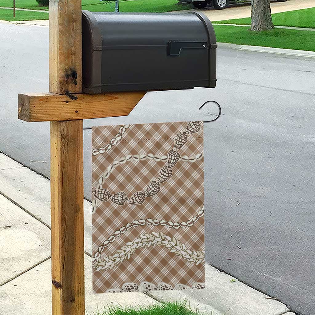 Brown Aloha Hawaii Shell Lei Garden Flag Palaka Hebrew Cone Honey Cowrie Elegant Curves - Polynesian Pride