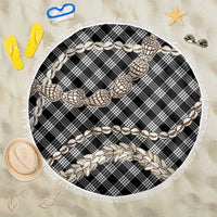 Black Aloha Hawaii Shell Lei Beach Blanket Palaka Hebrew Cone Honey Cowrie Elegant Curves - Polynesian Pride