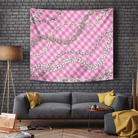 Pink Aloha Hawaii Shell Lei Tapestry Palaka Hebrew Cone Honey Cowrie Elegant Curves - Polynesian Pride