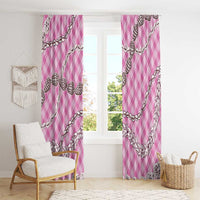 Pink Aloha Hawaii Shell Lei Window Curtain Palaka Hebrew Cone Honey Cowrie Elegant Curves - Polynesian Pride