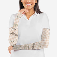 Beige Aloha Hawaii Shell Lei Arm Sleeves Palaka Hebrew Cone Honey Cowrie Elegant Curves - Polynesian Pride