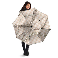 Beige Aloha Hawaii Shell Lei Umbrella Palaka Hebrew Cone Honey Cowrie Elegant Curves - Polynesian Pride