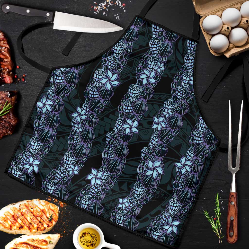 Purple Paradise Hawaii Shell Lei Apron Hawaiian Sunrise Shell Hebrew Cone Plumeria - Polynesian Pride