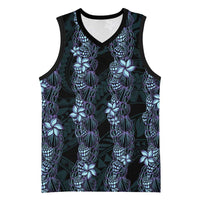 Purple Paradise Hawaii Shell Lei Basketball Jersey Hawaiian Sunrise Shell Hebrew Cone Plumeria - Polynesian Pride