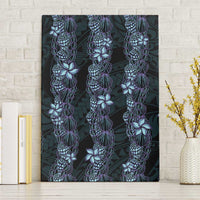 Purple Paradise Hawaii Shell Lei Canvas Wall Art Hawaiian Sunrise Shell Hebrew Cone Plumeria - Polynesian Pride