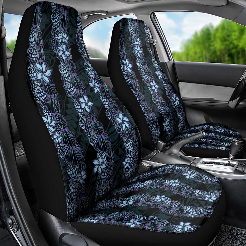 Purple Paradise Hawaii Shell Lei Car Seat Cover Hawaiian Sunrise Shell Hebrew Cone Plumeria - Polynesian Pride