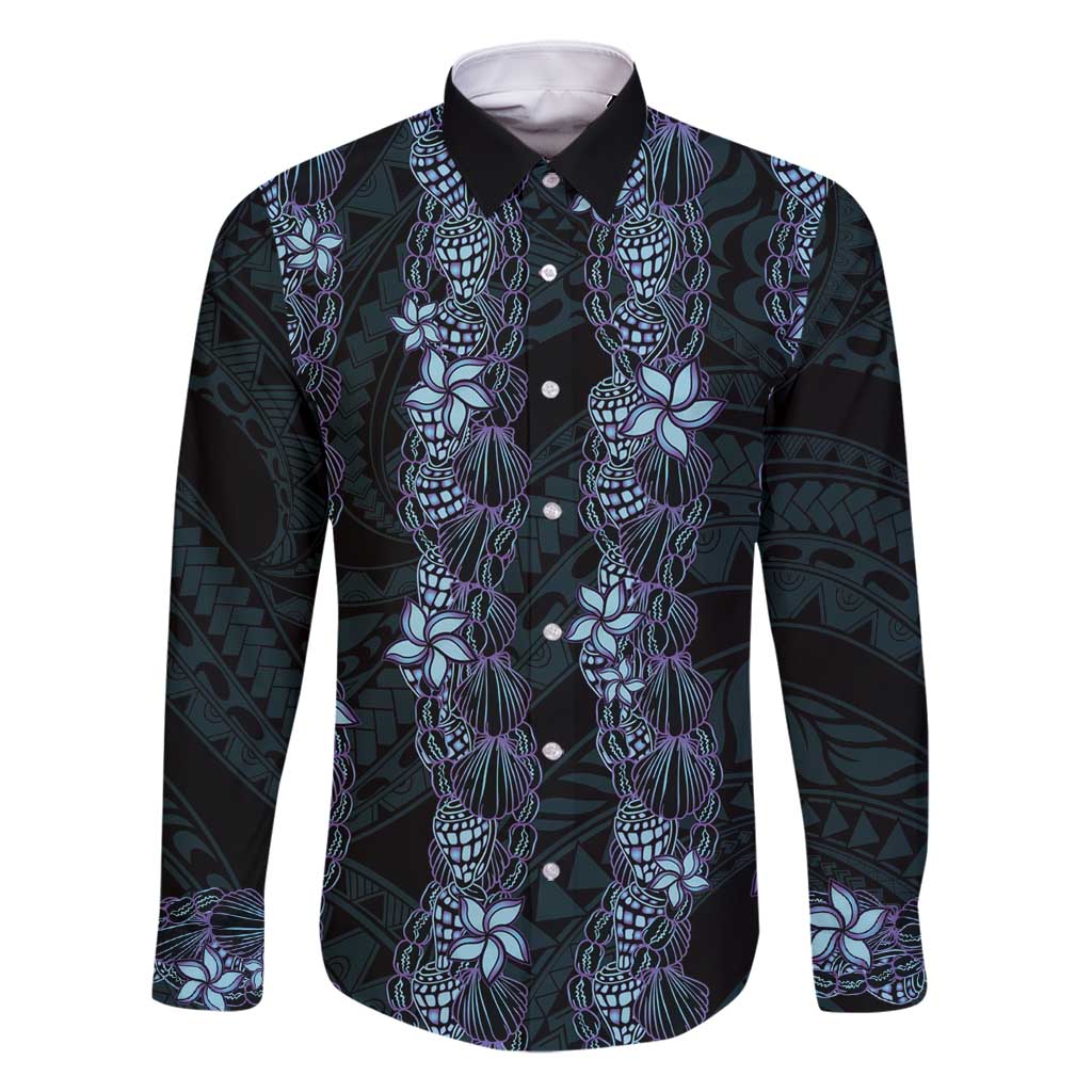 Purple Paradise Hawaii Shell Lei Family Matching Summer Maxi Dress and Hawaiian Shirt Hawaiian Sunrise Shell Hebrew Cone Plumeria - Polynesian Pride