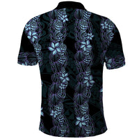 Purple Paradise Hawaii Shell Lei Polo Shirt Hawaiian Sunrise Shell Hebrew Cone Plumeria - Polynesian Pride