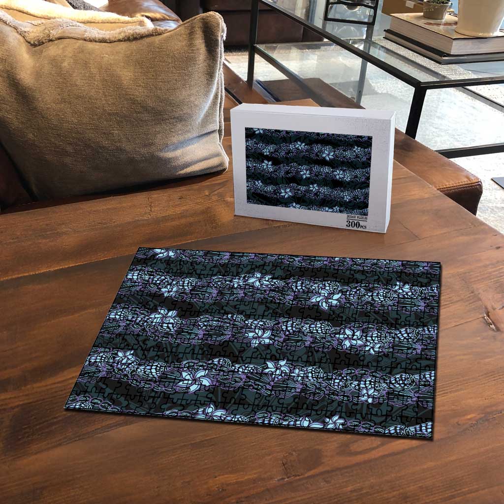 Purple Paradise Hawaii Shell Lei Puzzle Hawaiian Sunrise Shell Hebrew Cone Plumeria - Polynesian Pride