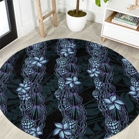 Purple Paradise Hawaii Shell Lei Round Carpet Hawaiian Sunrise Shell Hebrew Cone Plumeria - Polynesian Pride
