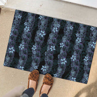 Purple Paradise Hawaii Shell Lei Rubber Doormat Hawaiian Sunrise Shell Hebrew Cone Plumeria - Polynesian Pride