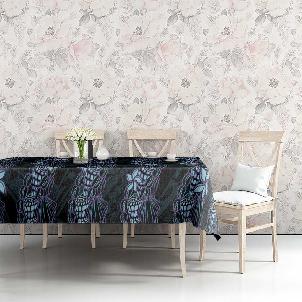 Purple Paradise Hawaii Shell Lei Tablecloth Hawaiian Sunrise Shell Hebrew Cone Plumeria - Polynesian Pride