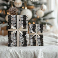 Black and Beige Hawaii Shell Lei Wrapping Paper Hawaiian Sunrise Shell Hebrew Cone Plumeria - Polynesian Pride