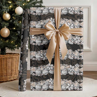 Black and Beige Hawaii Shell Lei Wrapping Paper Hawaiian Sunrise Shell Hebrew Cone Plumeria - Polynesian Pride