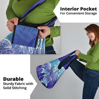 Polynesia Sea Turtle Grocery Bag Happy Valentine Day Polynesian - Dark Cyan