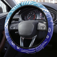 Polynesia Sea Turtle Steering Wheel Cover Happy Valentine Day Polynesian - Dark Cyan