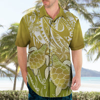 Polynesia Sea Turtle Hawaiian Shirt Happy Valentine Day Polynesian - Gold LT14 - Polynesian Pride