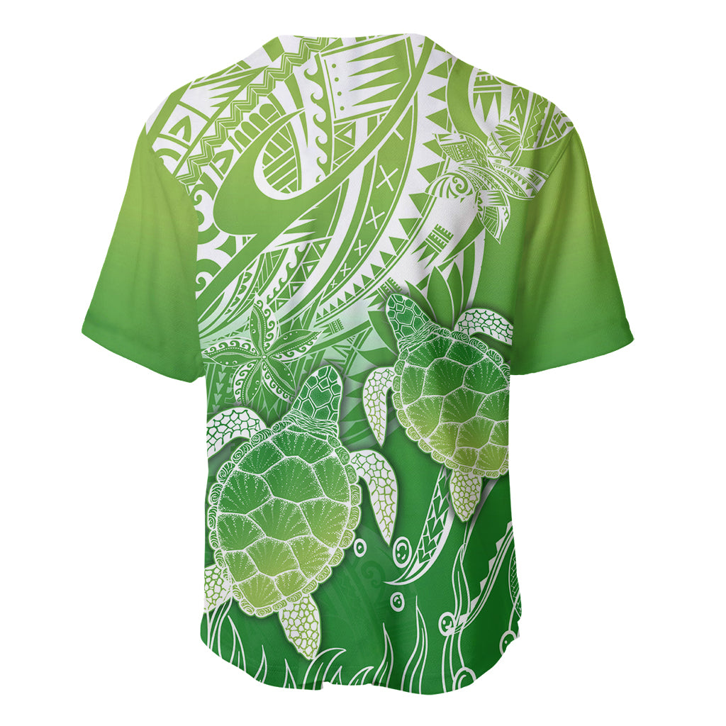 Polynesia Sea Turtle Baseball Jersey Happy Valentine Day Polynesian - Green LT14 - Polynesian Pride