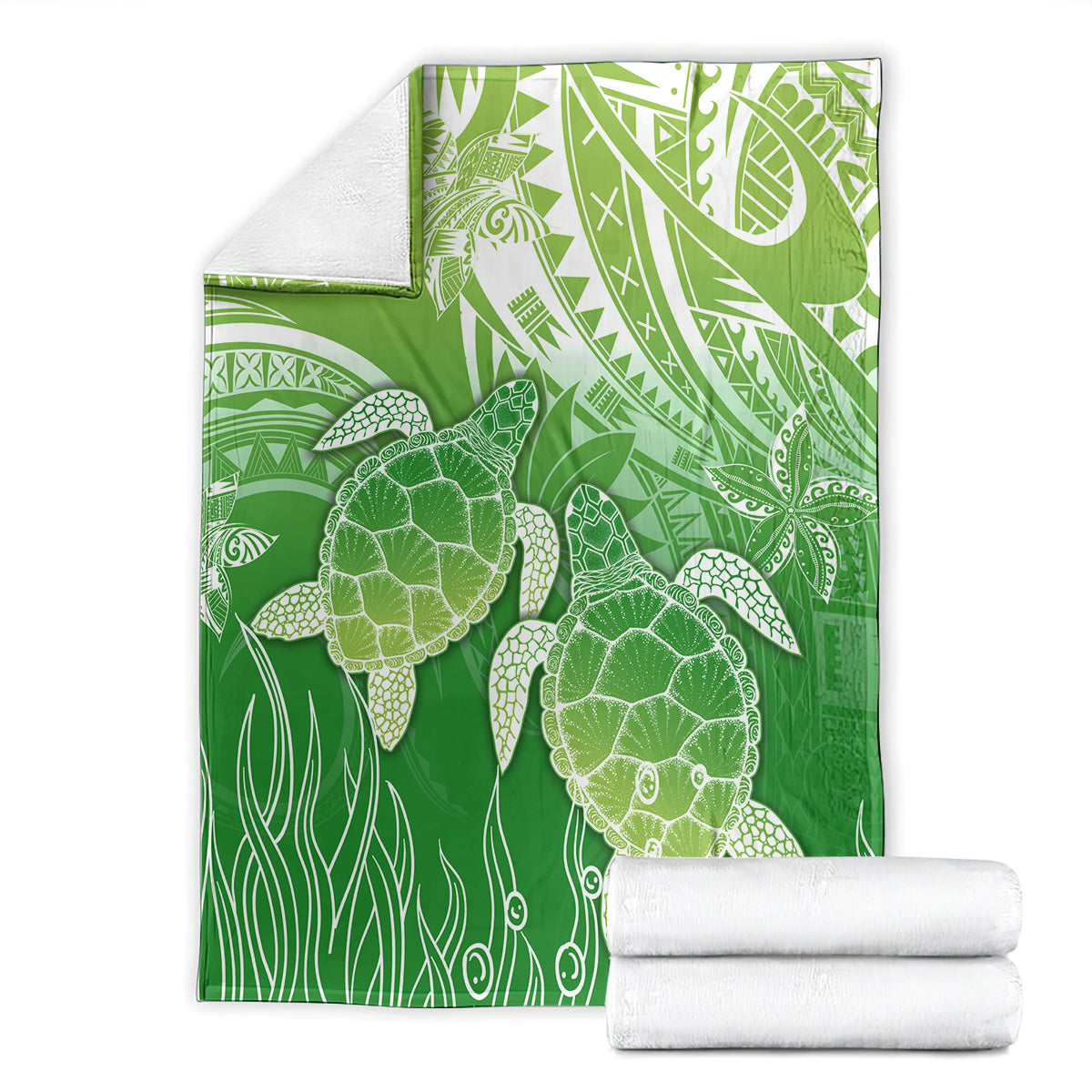 Polynesia Sea Turtle Blanket Happy Valentine Day Polynesian - Green LT14 - Polynesian Pride