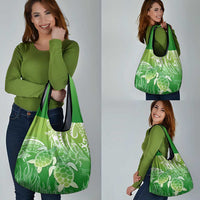Polynesia Sea Turtle Grocery Bag Happy Valentine Day Polynesian - Green