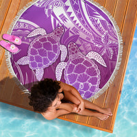 Polynesia Valentine Day Beach Blanket Polynesian Sea Turtle Purple Version LT14 - Polynesian Pride