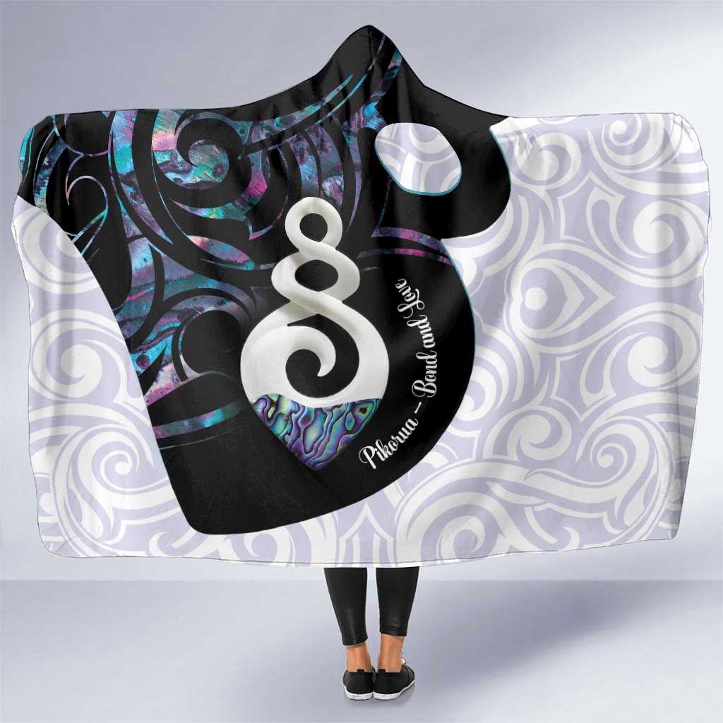 Aotearoa Pikorua Hooded Blanket NZ Twist - Bond And Love LT14 One Size White - Polynesian Pride