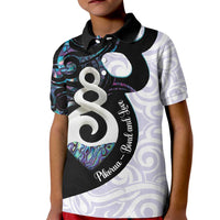 Aotearoa Pikorua Kid Polo Shirt NZ Twist - Bond And Love LT14 Kid White - Polynesian Pride