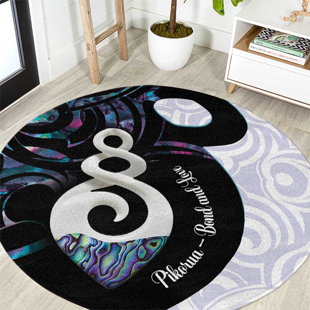 Aotearoa Pikorua Round Carpet NZ Twist - Bond And Love LT14 White - Polynesian Pride