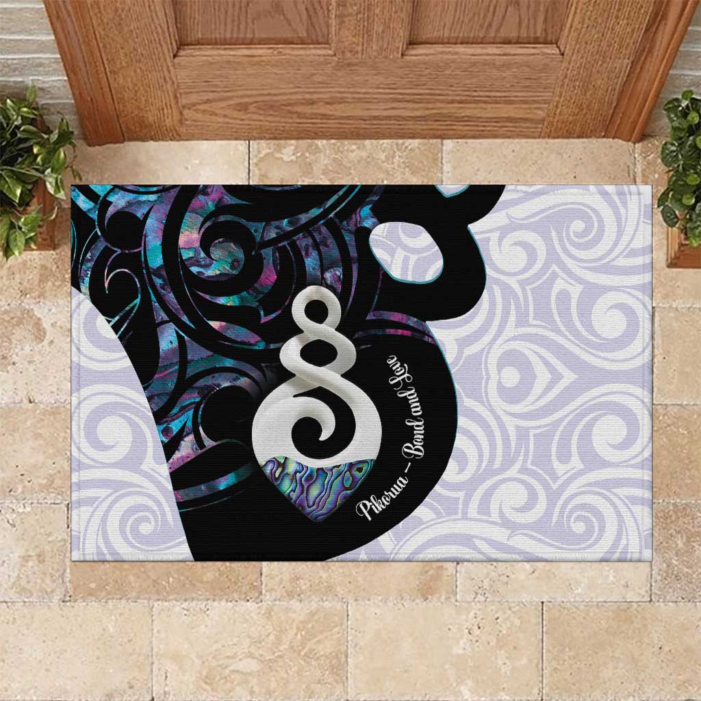 Aotearoa Pikorua Rubber Doormat NZ Twist - Bond And Love LT14 White - Polynesian Pride