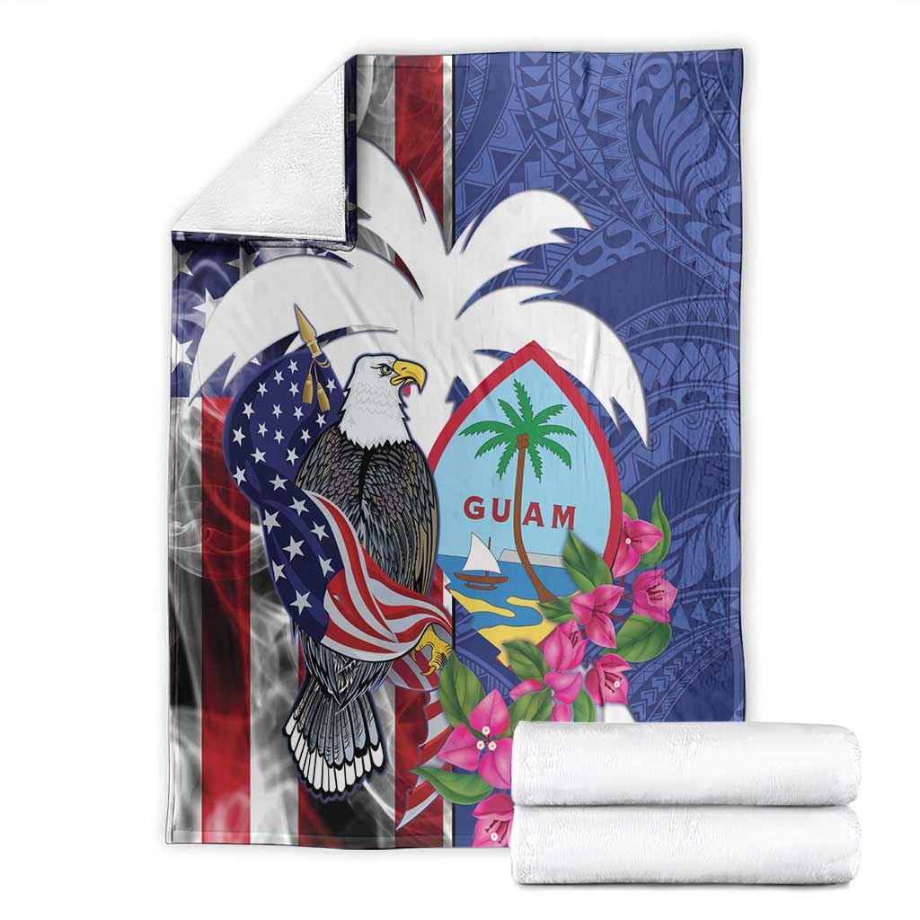 United States Guam Blanket USA Eagle Guahan Seal Bougainvillea LT14 - Polynesian Pride
