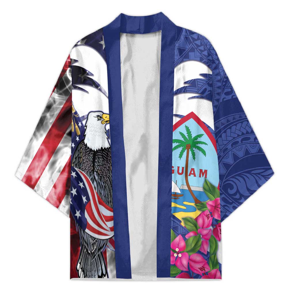 United States Guam Kimono USA Eagle Guahan Seal Bougainvillea - Polynesian Pride