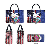 United States Guam Leather Bag USA Eagle Guahan Seal Bougainvillea - Polynesian Pride