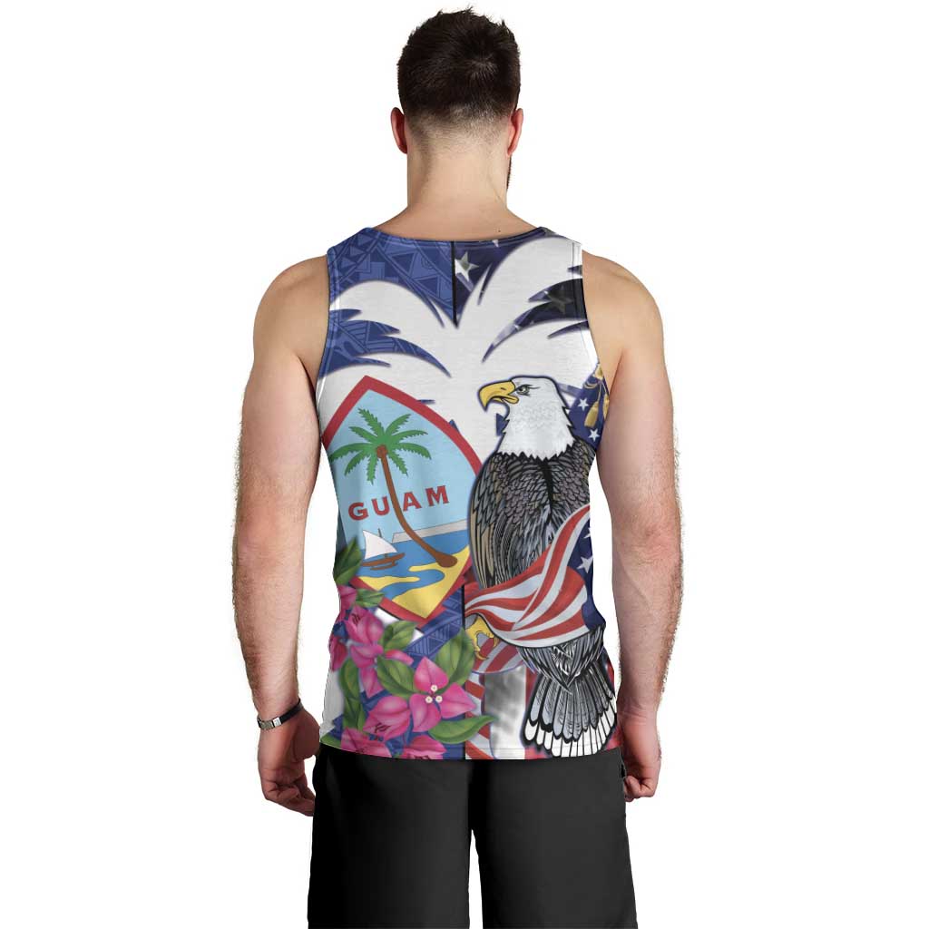 United States Guam Men Tank Top USA Eagle Guahan Seal Bougainvillea LT14 - Polynesian Pride