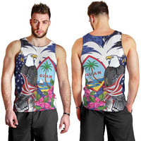 United States Guam Men Tank Top USA Eagle Guahan Seal Bougainvillea LT14 - Polynesian Pride