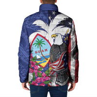 United States Guam Padded Jacket USA Eagle Guahan Seal Bougainvillea LT14 - Polynesian Pride