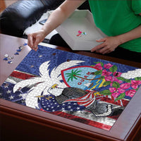 United States Guam Puzzle USA Eagle Guahan Seal Bougainvillea LT14 - Polynesian Pride