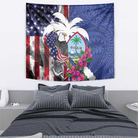 United States Guam Tapestry USA Eagle Guahan Seal Bougainvillea LT14 - Polynesian Pride
