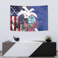 United States Guam Tapestry USA Eagle Guahan Seal Bougainvillea LT14 - Polynesian Pride