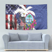 United States Guam Tapestry USA Eagle Guahan Seal Bougainvillea LT14 - Polynesian Pride